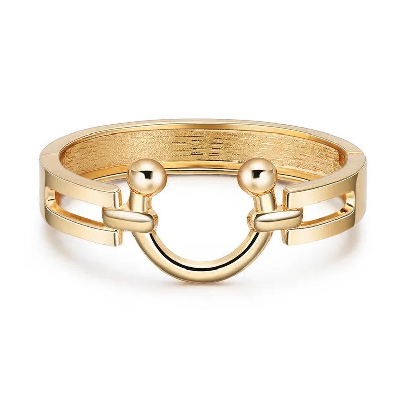 Punk Alloy Bracelet for Women Statement U Shape Charm Bracelet