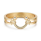 Punk Alloy Bracelet for Women Statement U Shape Charm Bracelet