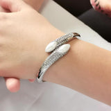 Rhinestones Cuff Bracelets Charm Bangles For Women Wedding Party Jewelry