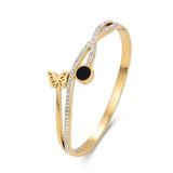 Stainless Steel Rose Plated Shell Bracelet Women Charm Bracelets