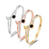Stainless Steel Rose Plated Shell Bracelet Women Charm Bracelets