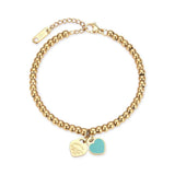 Colorful Heart Bracelet For Women, Stainless Steel Friendship Jewelry