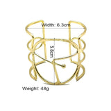 Bohemia Alloy Geometric Cuff Bracelet Statement Open Big Bangle