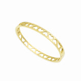 Love Charm Cuff Bangles Stainless Steel Plating 6MM Width