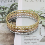 Love Charm Cuff Bangles Stainless Steel Plating 6MM Width