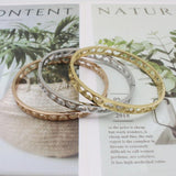 Love Charm Cuff Bangles Stainless Steel Plating 6MM Width