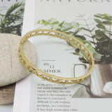 Love Charm Cuff Bangles Stainless Steel Plating 6MM Width