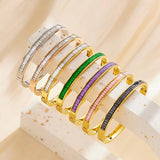 Stainless Steel Bangles for Women Zircon Friendship Accessories