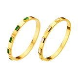 Stainless Steel Bangles for Women Zircon Friendship Accessories