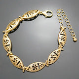 Catholic Church Jesus Fish Charm Bracelet Women Men Jewelry