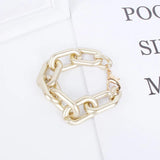 Hip Hop Cuban Chain Bracelets Women Punk Style Thick Chain Charm Bangles