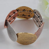 Vintage Charm Bracelet Zinc Alloy Plating Round Mixing Stretch Bracelet