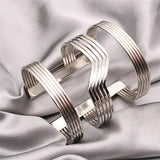 Gothic Bracelets For Women Hollow Out Charm Jewelry Geometry Punk Cuff Bracelets
