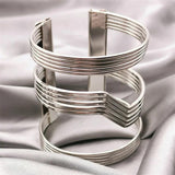 Gothic Bracelets For Women Hollow Out Charm Jewelry Geometry Punk Cuff Bracelets