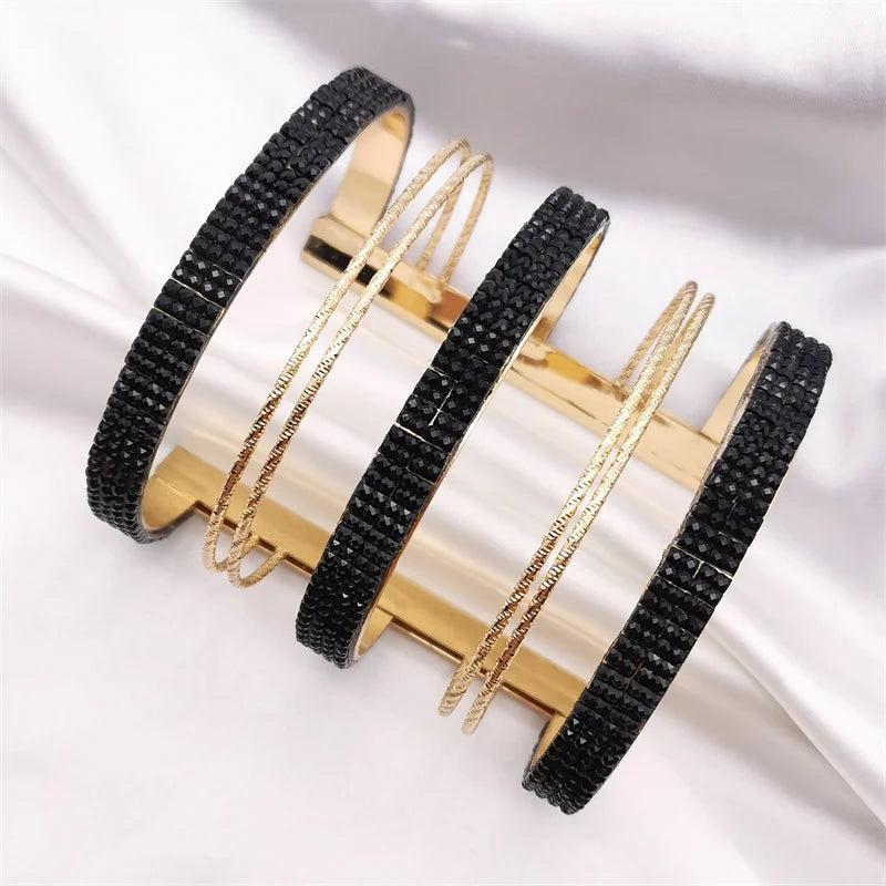 Punk Geometry Plated Jewelry Charm Hollow Out Bracelet For Women