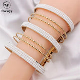 Punk Geometry Plated Jewelry Charm Hollow Out Bracelet For Women