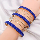 Punk Geometry Plated Jewelry Charm Hollow Out Bracelet For Women