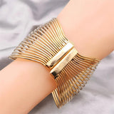 Gothic Plated Cuff Bracelet for Women Charm Accessories