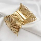 Gothic Plated Cuff Bracelet for Women Charm Accessories