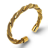 Stainless Steel Cable Twist Bracelet Vintage Charm Jewelry