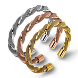 Stainless Steel Cable Twist Bracelet Vintage Charm Jewelry