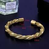 Stainless Steel Cable Twist Bracelet Vintage Charm Jewelry
