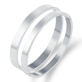 Stainless Steel Round Bangles Charm Bracelets Jewelry For Wedding