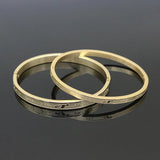 Stainless Steel Love Heart Bangles Bracelets - Women Party Gift