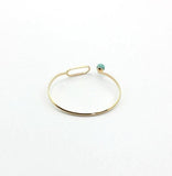 Metal Alloy Charm Bracelet Ethnic Natural Stone Pearl Inlaid