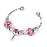 Kirykle Romantic Silver Charm Bracelet Happy Family DIY Jewelry