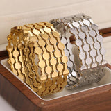 Multilayer Wide Bangles Bracelets Women Punk Jewelry