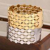 Multilayer Wide Bangles Bracelets Women Punk Jewelry