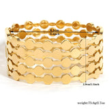 Multilayer Wide Bangles Bracelets Women Punk Jewelry