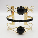 Gothic Double Layer Bracelet Punk Charm Cuff Bangles
