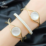 Gothic Double Layer Bracelet Punk Charm Cuff Bangles