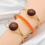 Gothic Double Layer Bracelet Punk Charm Cuff Bangles