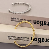 Twisted Wire Opening Bracelet for Men Women Hip Hop Personalized Hand Jewelry
