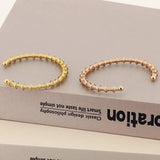 Twisted Wire Opening Bracelet for Men Women Hip Hop Personalized Hand Jewelry