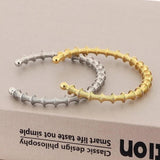 Twisted Wire Opening Bracelet for Men Women Hip Hop Personalized Hand Jewelry