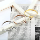 CZ Bangles Gold-Color Charm Lock Crystal Bracelets