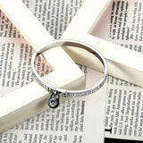 CZ Bangles Gold-Color Charm Lock Crystal Bracelets