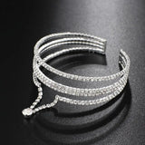 Crystal Charm Bangle Bracelet for Women B274