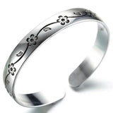 Vintage Plum Blossom Bangles for Men and Women