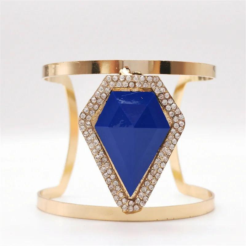 Geometric Triangle Plated Cuff Bracelet for Women