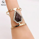 Geometric Triangle Plated Cuff Bracelet for Women