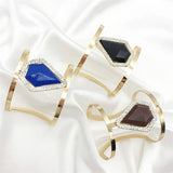 Geometric Triangle Plated Cuff Bracelet for Women
