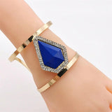 Geometric Triangle Plated Cuff Bracelet for Women