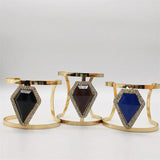 Geometric Triangle Plated Cuff Bracelet for Women