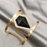 Geometric Triangle Plated Cuff Bracelet for Women