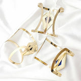 Geometric Triangle Plated Cuff Bracelet for Women